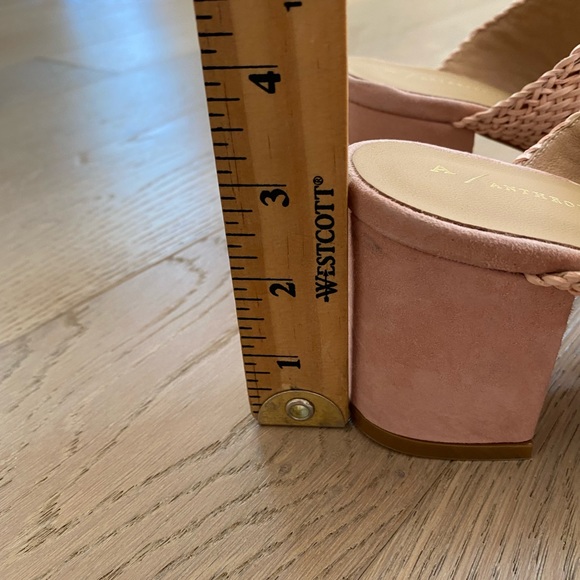Anthropologie raffia heel sandal blush pink size 8 (39) - Picture 3 of 10